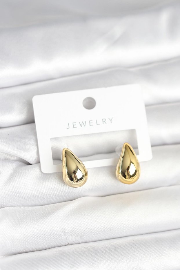Gold Color Drop Earrings 17 mm
