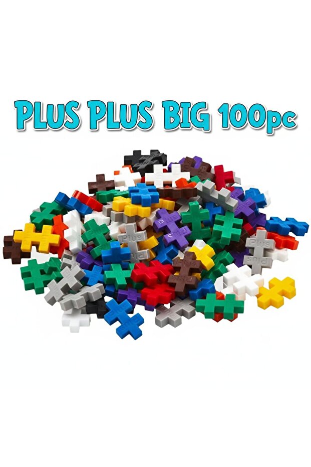 Plus - Plus Big Basic Mix - Büyük Temel Karışık Yapı Oyuncak Yapı Oyuncağı 100 Parça - 1