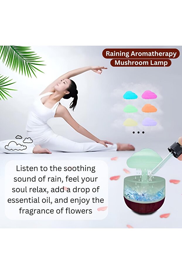 مرطب هواء على شكل سحابة ممطرة، موزع للزيوت العطرية - 5