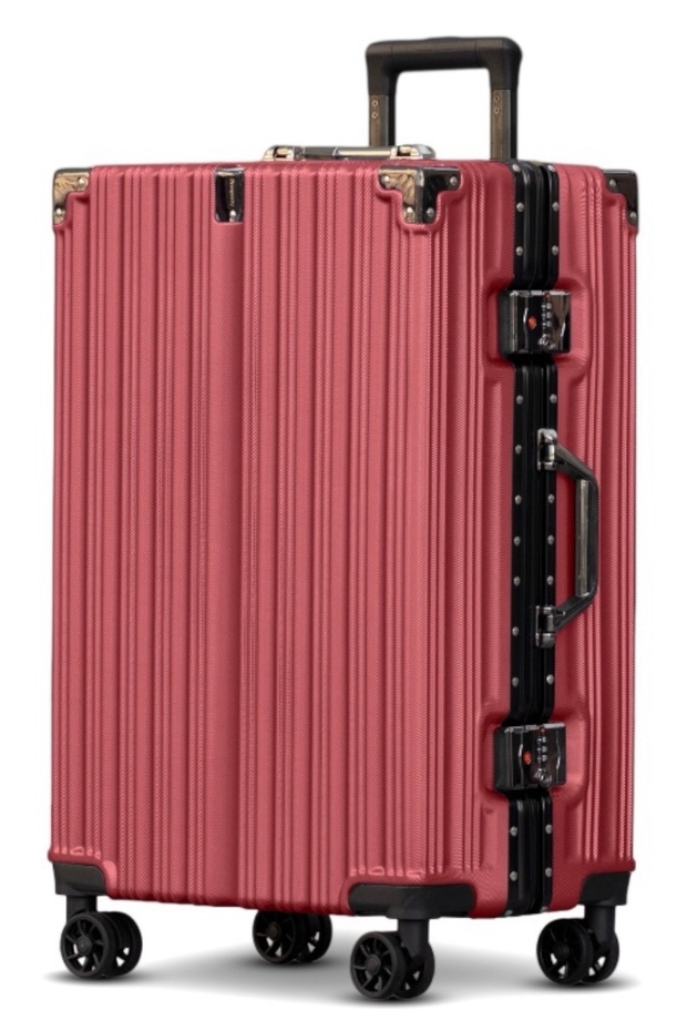 Aluminum Frame Luggage, Silent Spinner Wheels, Zipperless Hard Shell, Secured Lock, Suitcase
