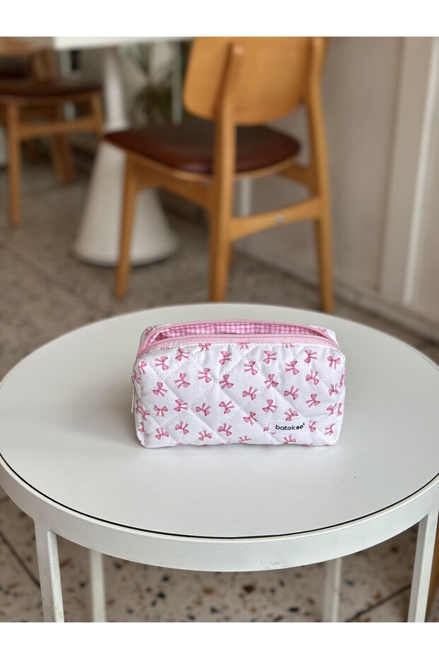 حقيبة أقلام صغيرة منقوشة بشريط - 3