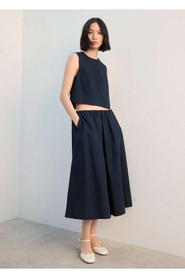 Düğmeli kısa bluz - 2