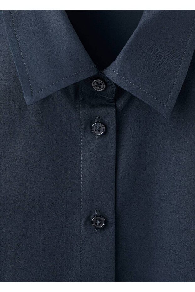 Kolsuz pamuklu gömlek - 5