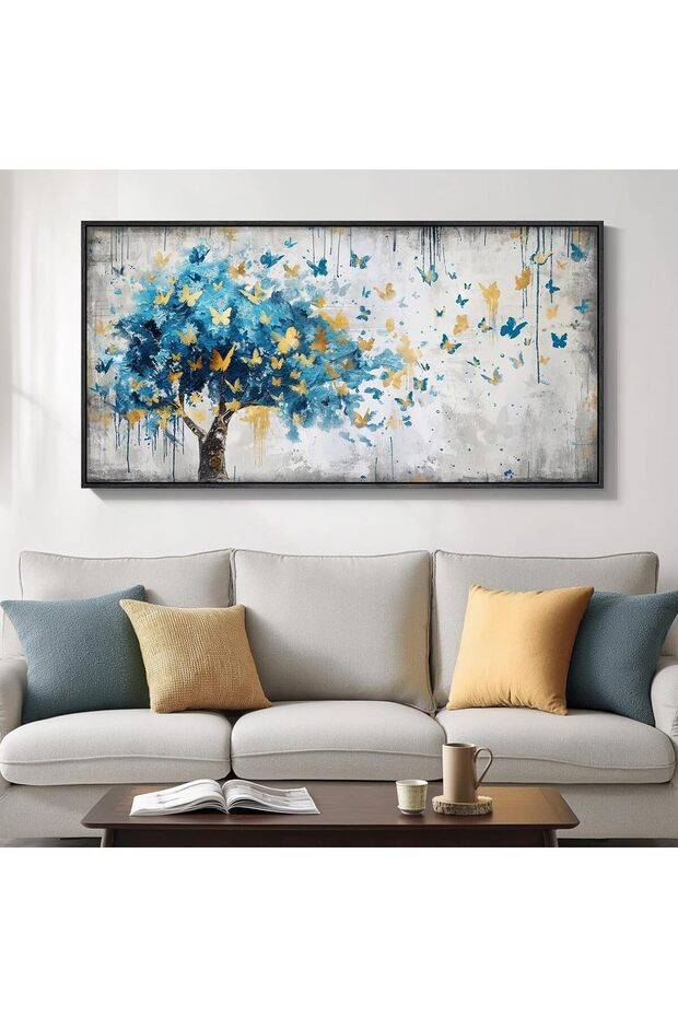 Vintage-Style Minimalist Canvas Artwork 50x100cm – Personalized Framed Decor