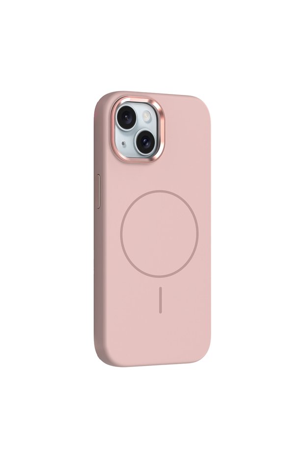 iPhone 13 Compatible Case with Metal Camera Frame - Rose Gold - T40639