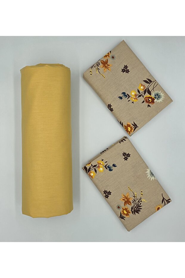 100% Organic Cotton Fabric Elastic Fitted Sheet+ Pillowcase***Corner Depth 28-30 Cm*** ew Season///