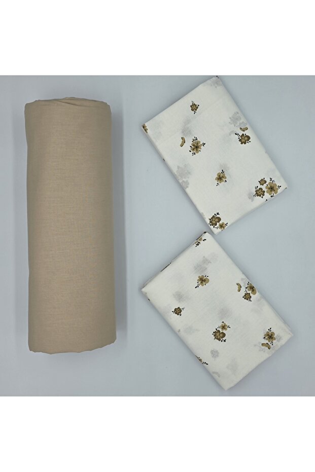 100% Organic Cotton Fabric Elastic Fitted Sheet+ Pillowcase***Corner Depth 28-30 Cm*** ew Season///