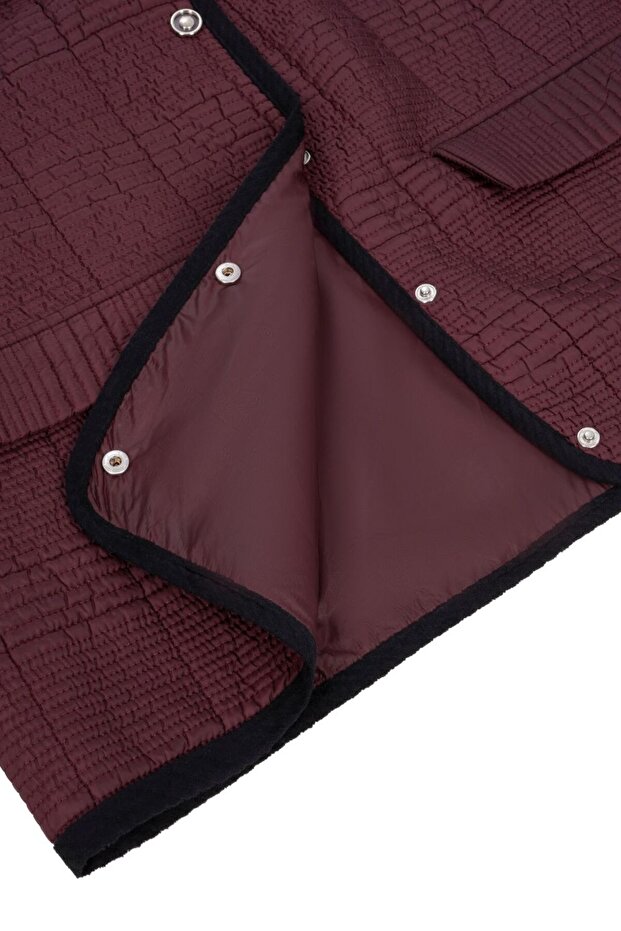 Kapitone Ceket Bordo - 2