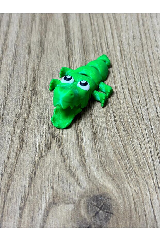 3D Movable Crocodile Model Keychain - 2