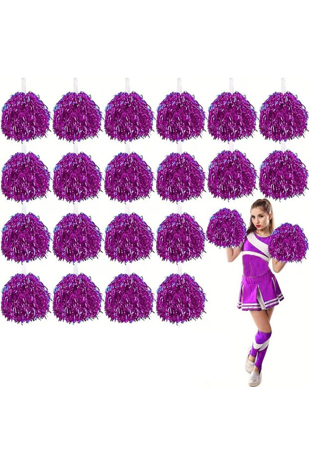 10 Pairs (20 Pieces) Fuchsia Color April 23 May 19 October 29 School Show Pom-Poms