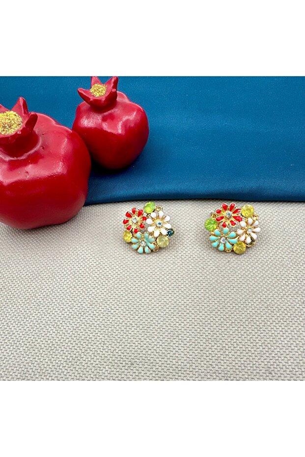 Floral Jewelled Earrings