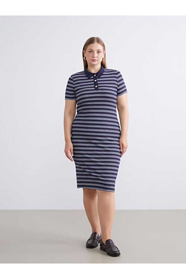 Unique Products from Freezen Store I Devrik Roba Collar Striped Dress