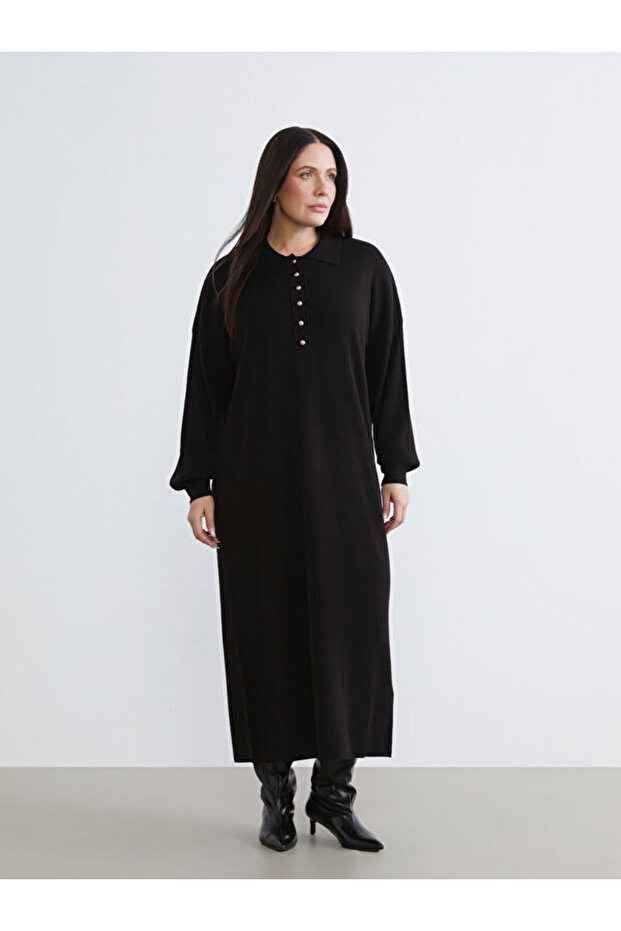 Timeless Clothing & Timeless Choices Devark Roba Collar Knitwear Dress