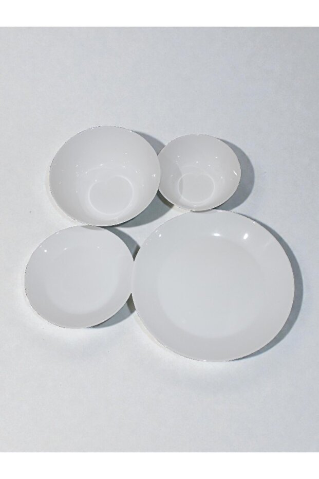 طقم عشاء أبيض مكون من 19 قطعة - 1