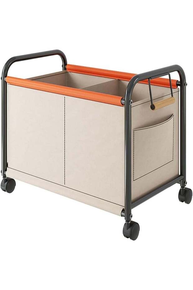 Toy Box Storage with Wheels - Removable Portable Toy Chest for Kids Beige