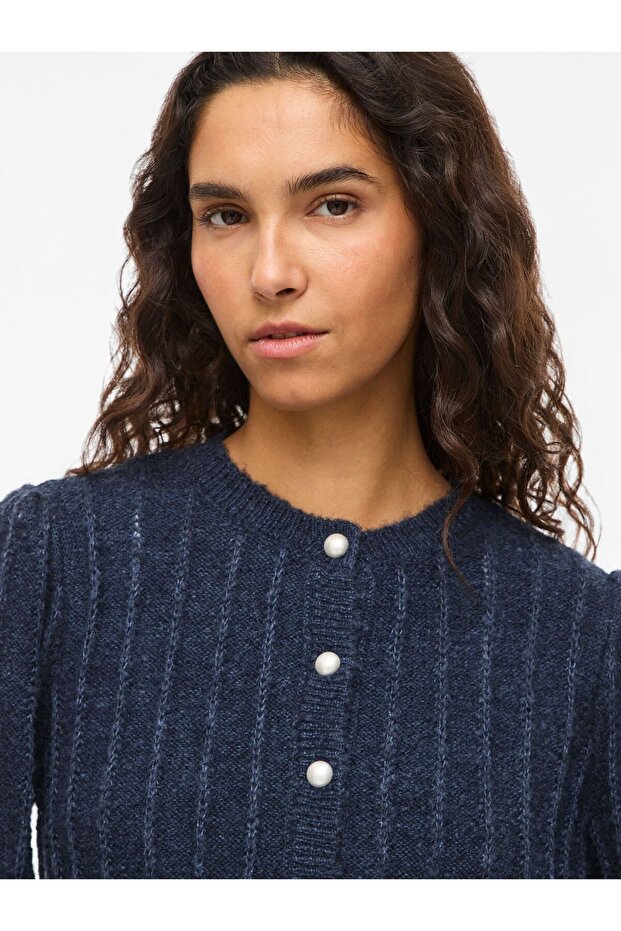 Strickjacke VIHILDE Rundhals - 6