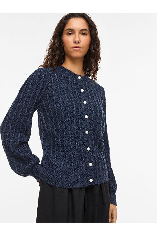 Strickjacke VIHILDE Rundhals - 7