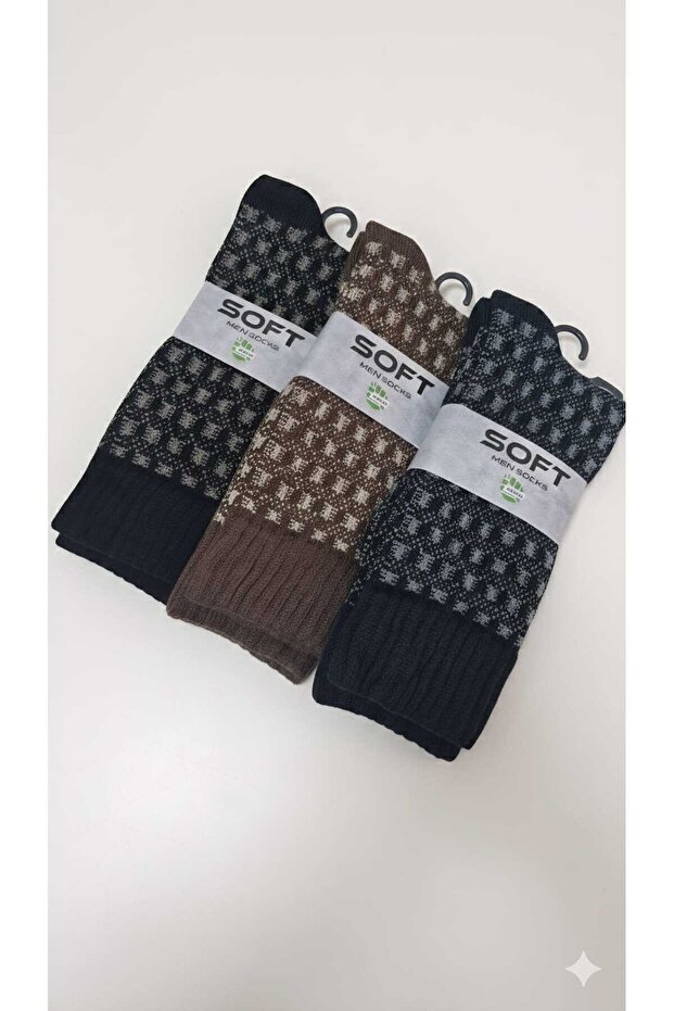 KIŞLIK BAMBU ERKEK ÇORAP; 3'LÜ PAKET - 3