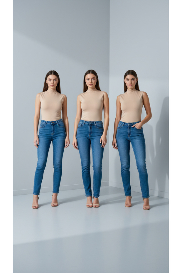 Premium Women's Lycra Stretchable Breathable Half Turtleneck Body with Standing Collar Body 3-Piece Set