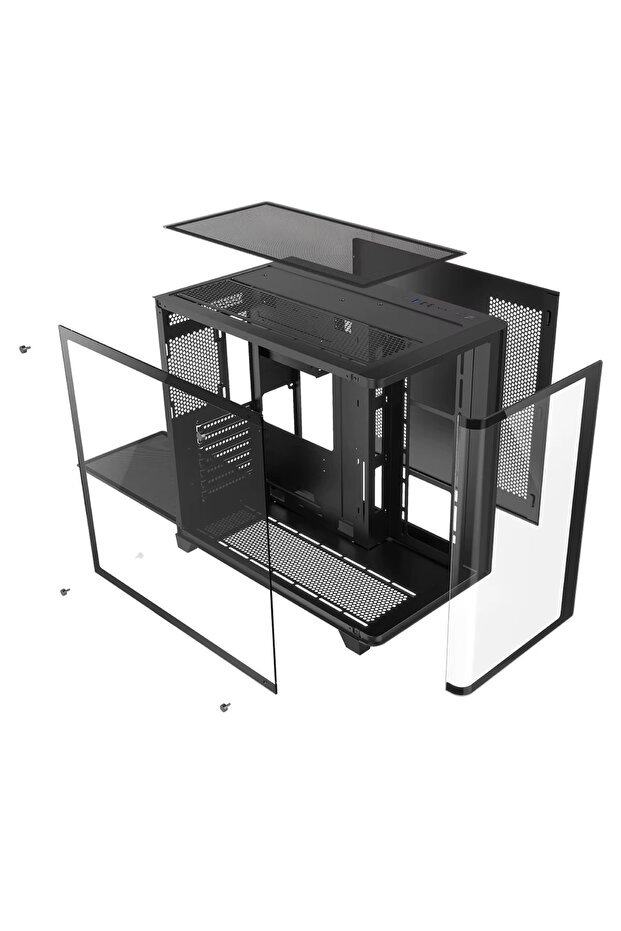 علبة كمبيوتر Covid 55 المنحنية ARGB ATX سوداء - 4