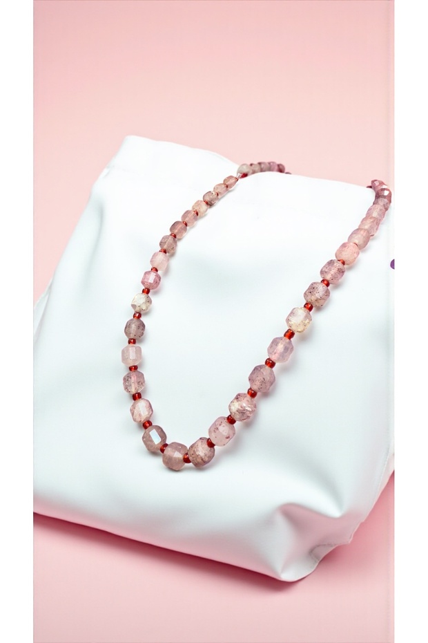 Çilek Kuvars Kolye - 3