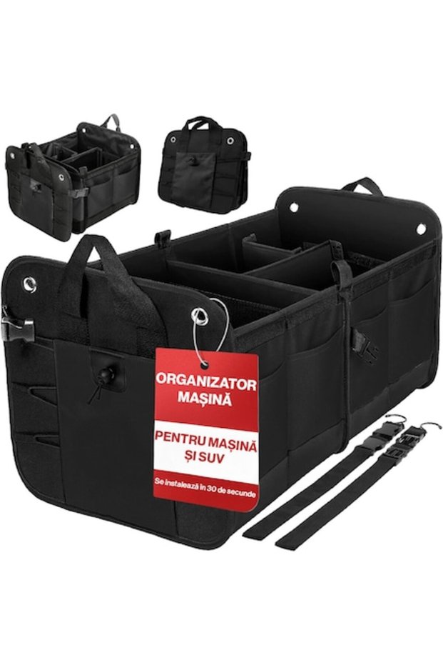 L Foldable Car Trunk Organizer, Modular Compartment, Oxford
