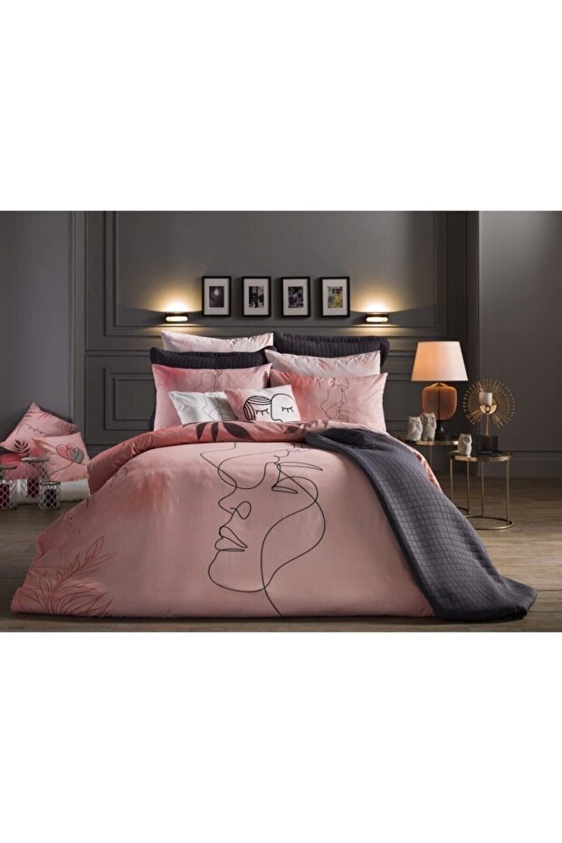 Double Cotton Duvet Cover Set Ranforce Valentine's Day Special Collection Feeling