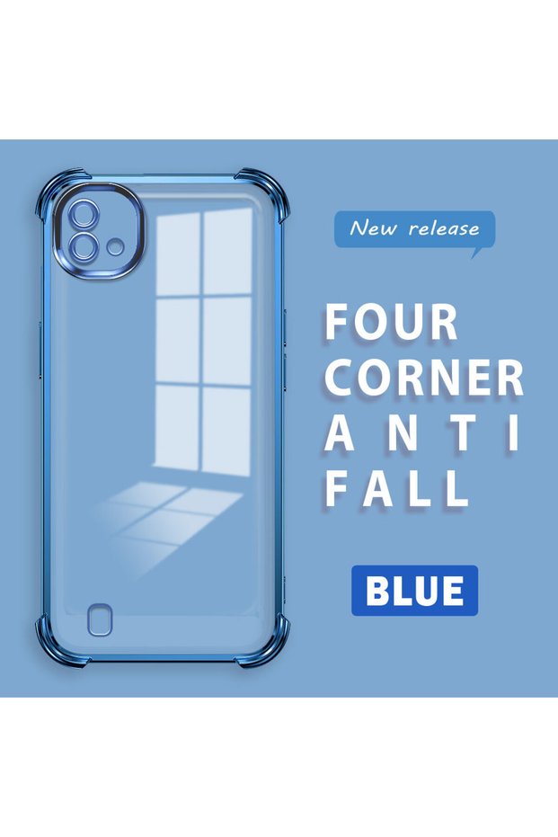 Realme C11 2021 Compatible Transparent Four Corner Silicone Coated Glossy Edge Case