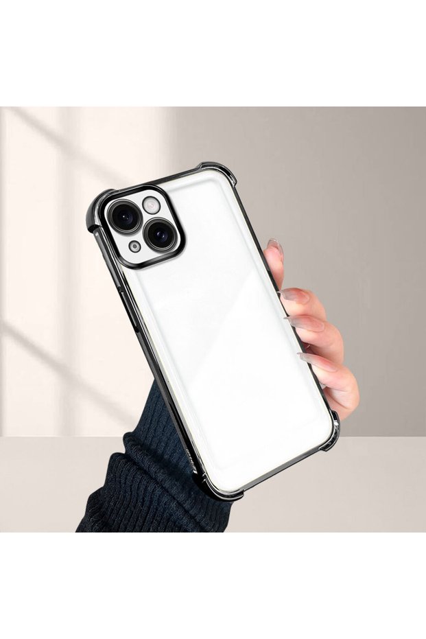 حافظة متوافقة مع هاتف iPhone 15، حافظة هاتف من السيليكون الشفاف مضادة للسقوط