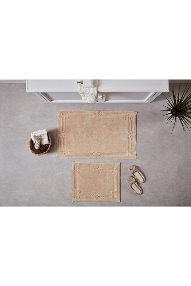 2-Piece Bath Mat Cotton Harmo Mink 60x100 cm/50x60 cm