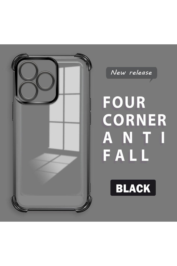 Realme Note 50 4g Compatible Four Corner Thickened Anti Fall Transparent Silicone Coating Case