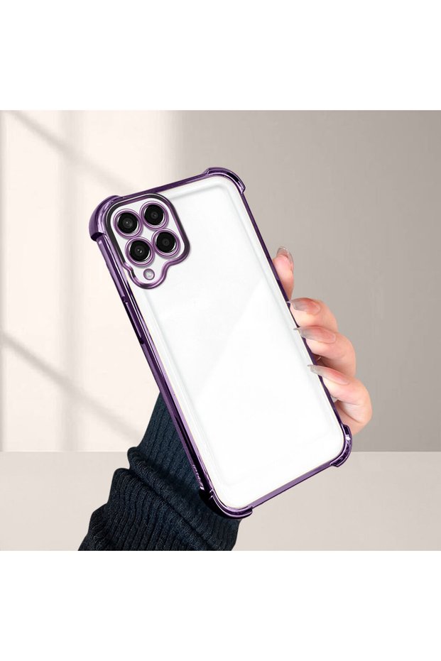 Samsung Galaxy M33 Compatible Case Anti-Drop Coating Transparent Silicone Phone Case