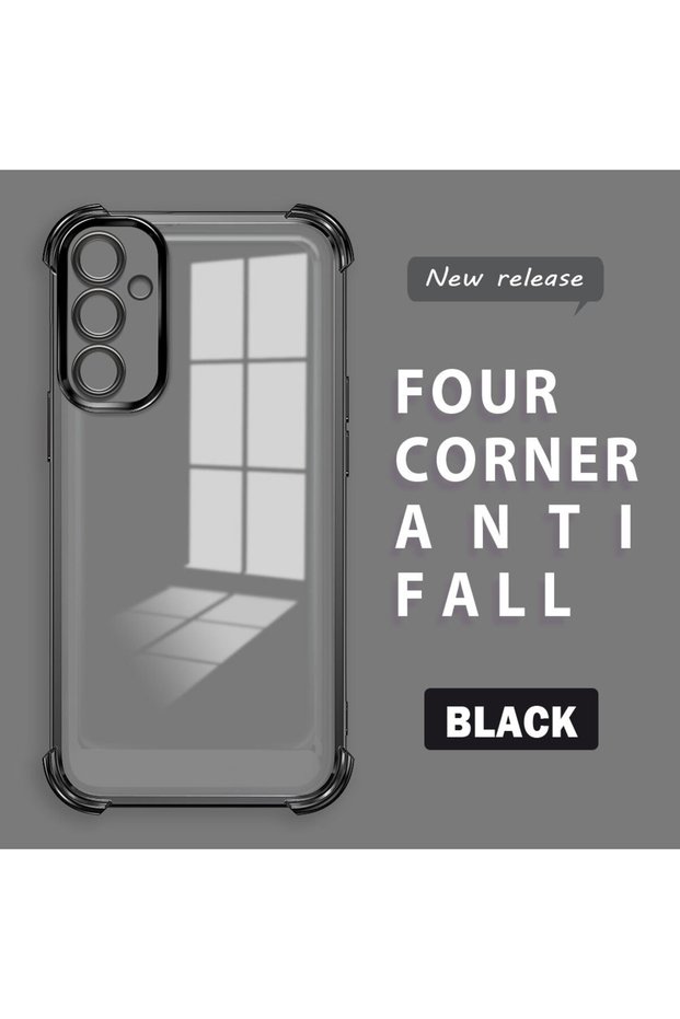 Samsung Galaxy A34 Compatible Transparent Four Corner Silicone Coated Glossy Edge Case