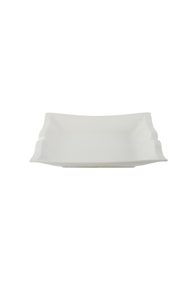 white square porcelain serving dish - 1