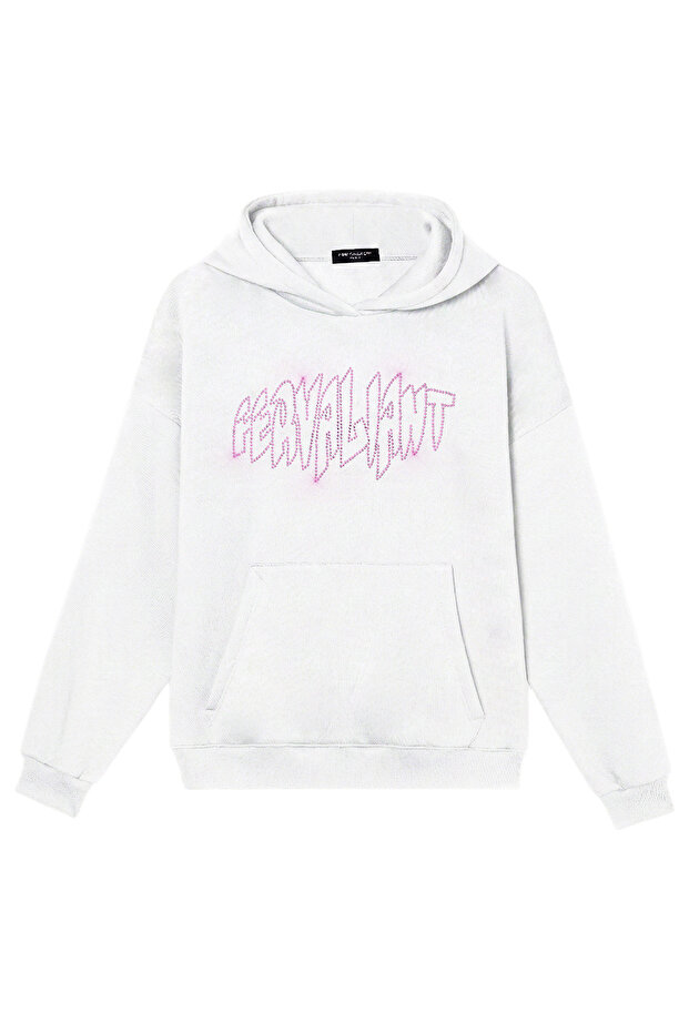 Unisex Pyramid Stone Printed Oversized Hooded Sweatshirt