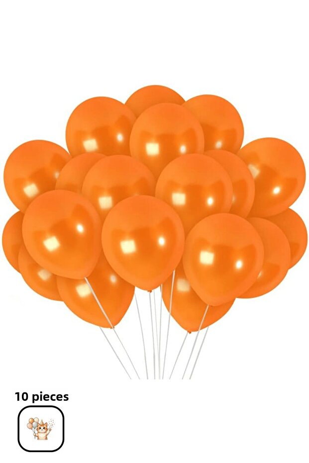 Metallic Orange Party Balloon Helium Compatible Organization Decoration