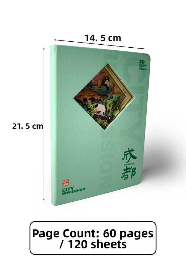 دفتر ملاحظات بتصميم ثلاثي الأبعاد على شكل باندا - 8