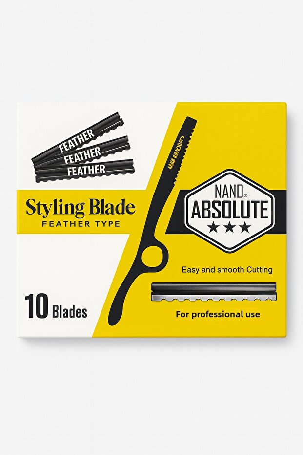 Nano Professional Feather Tip Hair Razor Razor 10-Pack