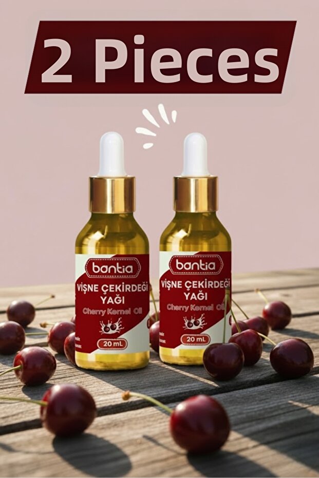 Cherry Seed Oil 2X20 ml – 100% Pure Cold Pressed – Skin & Hair Care and Natural Antioxidant Support
