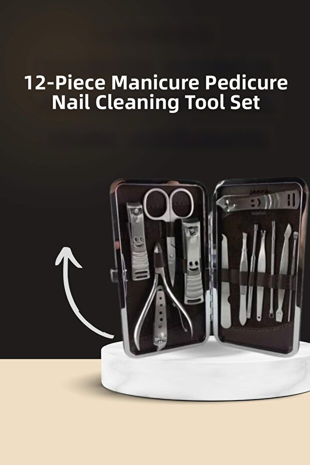 Gldisptm Electric Manicure Pedicure Set Double Set 12 Pieces Nail Care File (95837) Prosthetic Nail Removal