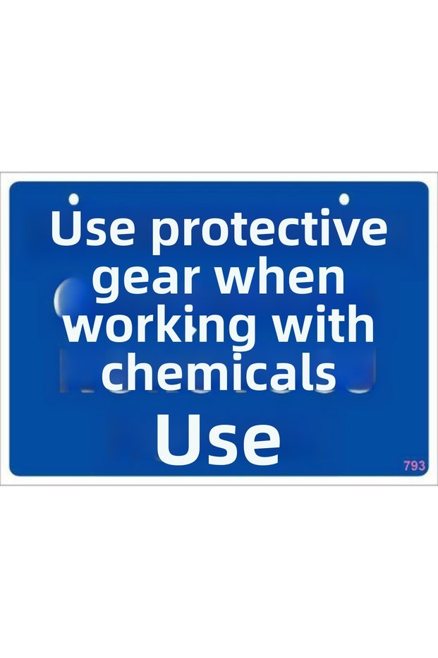 Warning Sign for the Use of Chemical Protective Equipment 25X35 Code:793