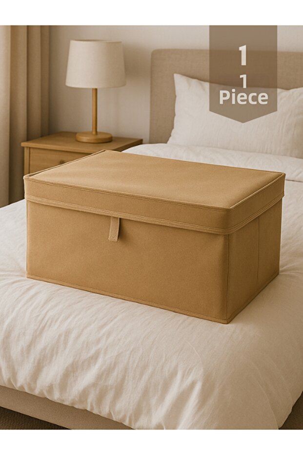 1 Box with Lid Mega Size (for Laundry-Storage-Organization Etc.) Organizer, 60X40X30Cm