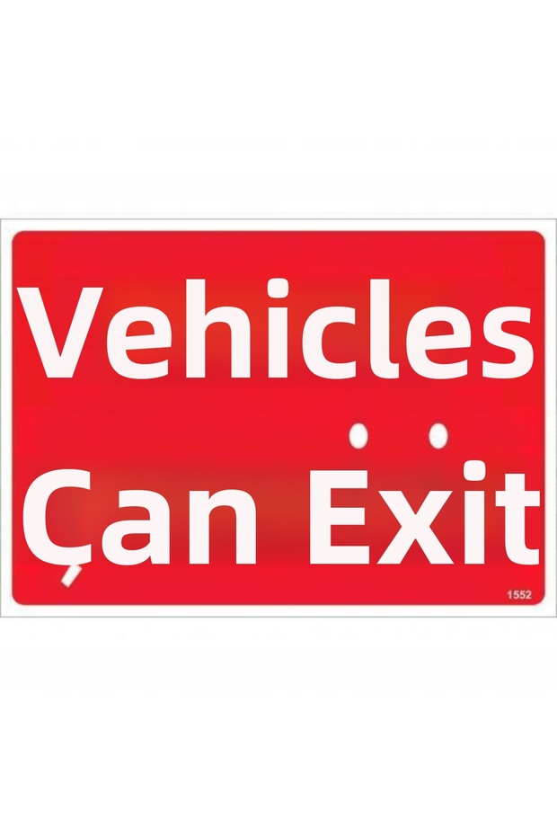 علامة تحذير قابلة للركوب 25x35 كود: 1552 - 1