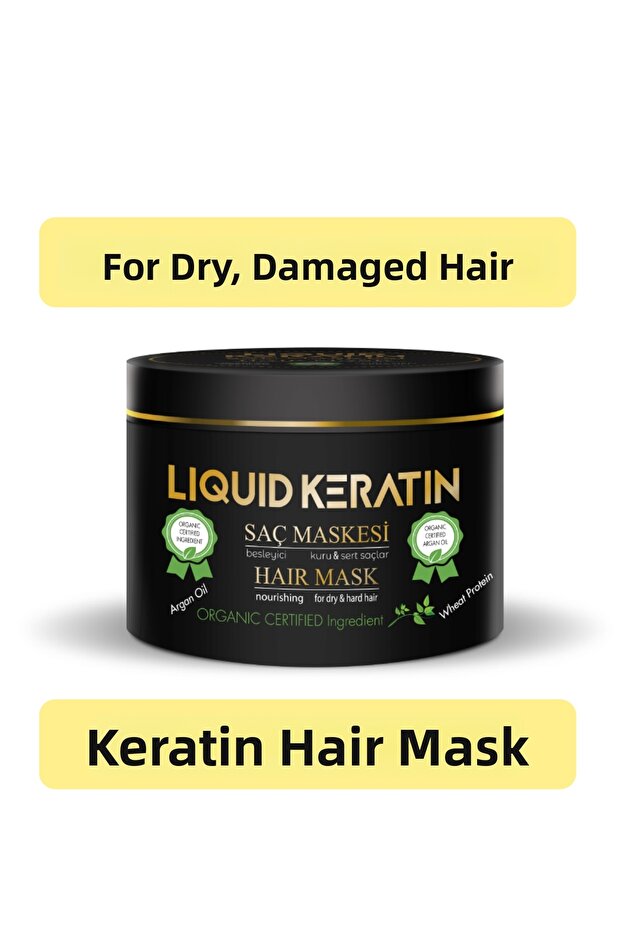 Keratin Hair Mask (250ml) Repairing Care for Dry, Dull, Hard, Damaged, Burned, and Broken Hair