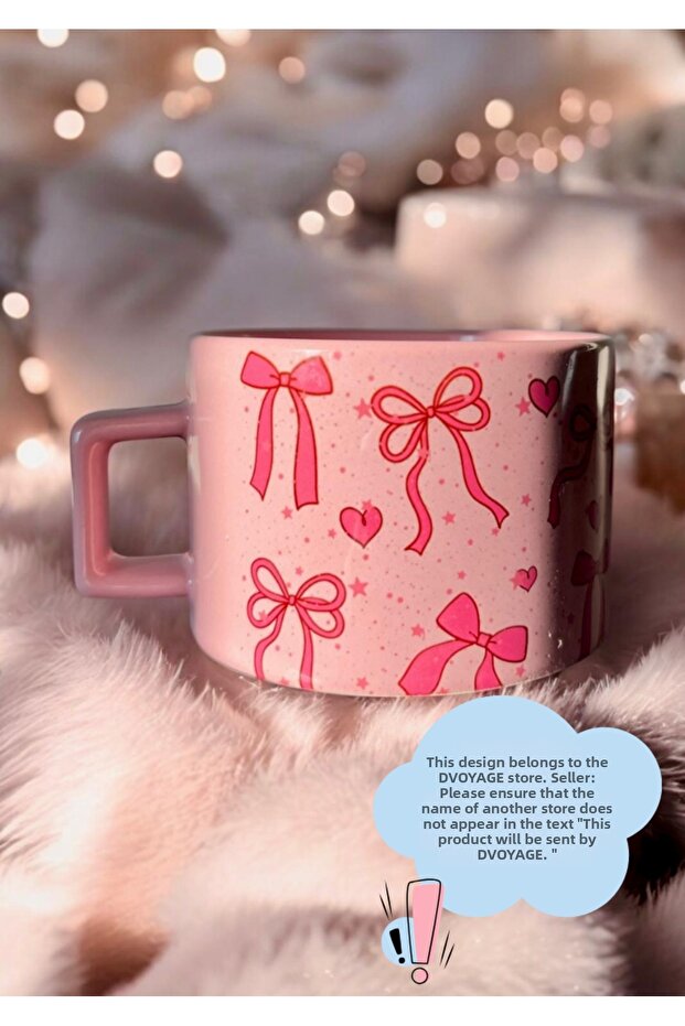 Tea & Coffee Cup with Pink Bow Design (200 ml) - the Icon of Elegance!