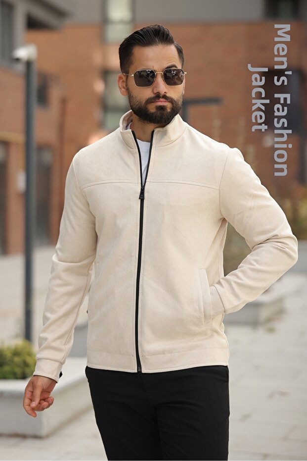 سترة أساسية من جلد الغزال للربيع - تصميم بسيط وأنيق - 3