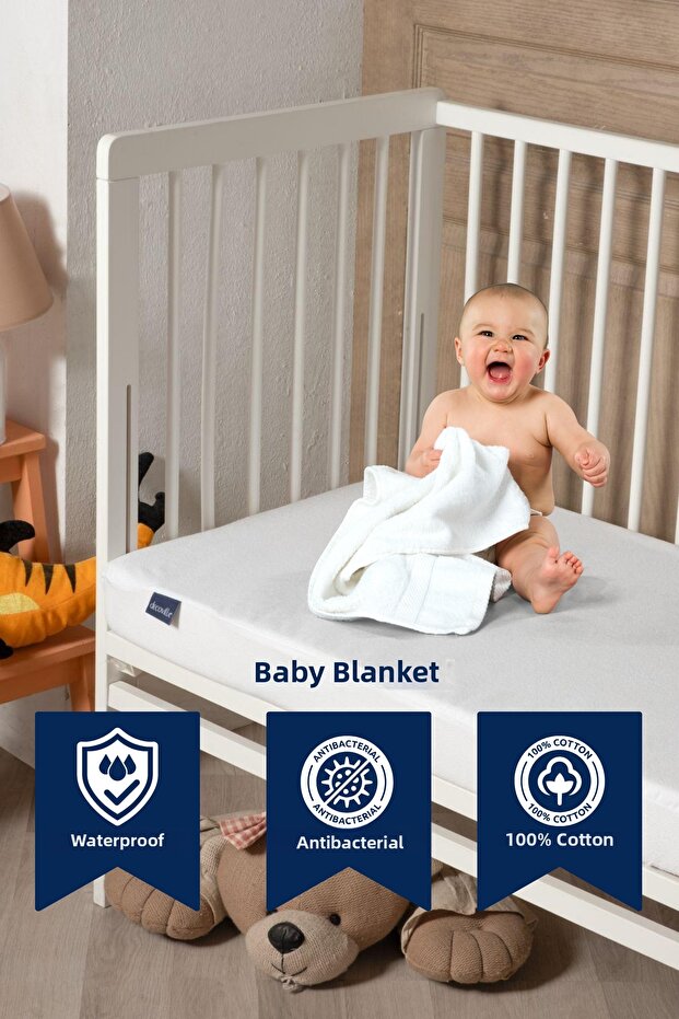 100% Cotton Fitted Waterproof Baby and Kids Mattress Protector, Play Yard Crib Mattress Protector