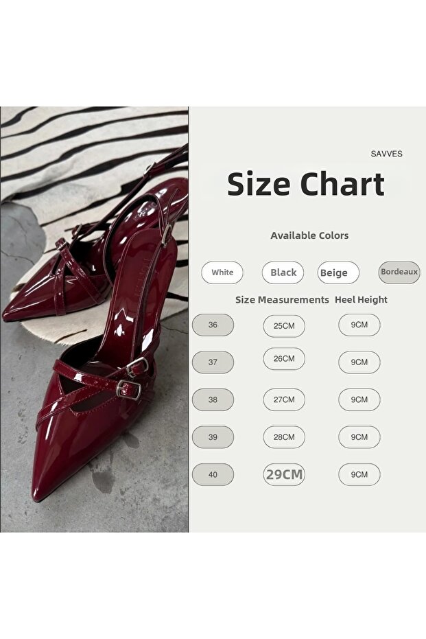 Bordó lakkbőr női tűsarkú - 4