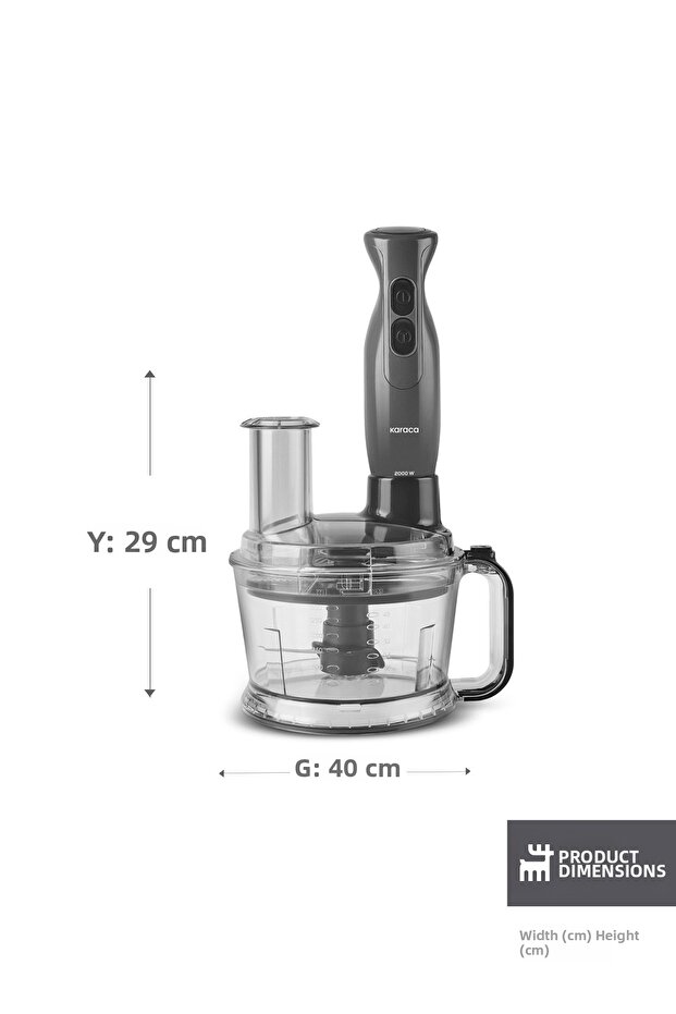 برو ملتيماكس 6 في 1 محضر طعام متعدد الأغراض، رمادي فضائي - 2