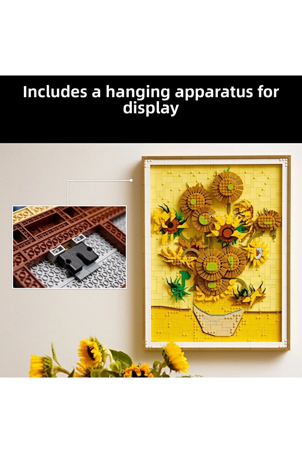 ® Art Vincent Van Gogh – Sunflowers 31215 - Creative Model Building Kit for Adults (2615 Pieces) - 5